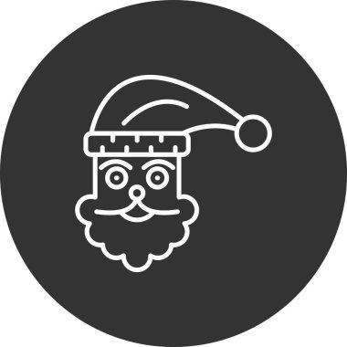 Vektör illüstrasyonu, Noel Baba basit simgesi