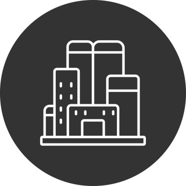 şehir simgesi, vektör illüstrasyonu