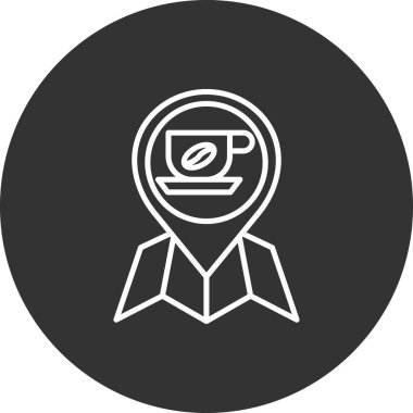 kahve fincanı simgesi, vektör illüstrasyonu