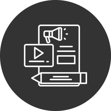 video kamera ikonu vektör illüstrasyonu