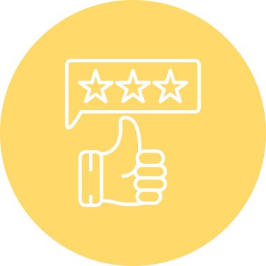 Müşteri derecelendirme çizgisi simgesi. Müşteri servisi. beyaz üzerinde izole vektör illüstrasyonu