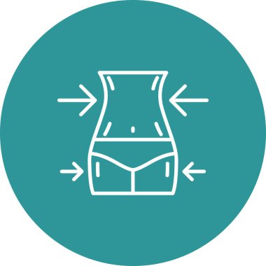 Benzersiz kıyafet vektör çizgisi simgesi