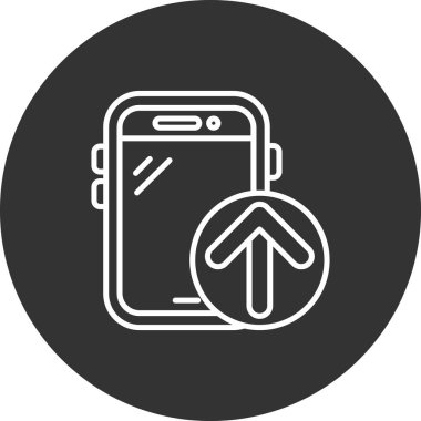 Akıllı telefon simgesinin vektör illüstrasyonu