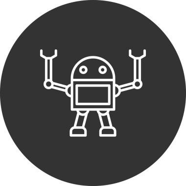 robot ikon vektör illüstrasyonu