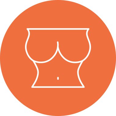 güzel sütyen vektör çizgisi simgesi