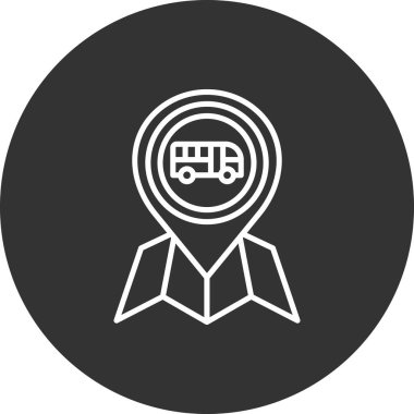 harita simgesinin vektör illüstrasyonu