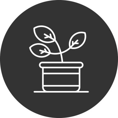 Bitki. Web simgesi basit illüstrasyon