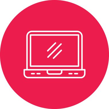 Dizüstü bilgisayar simgesi vektör çizimi