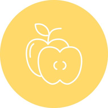 elma simgesinin vektör illüstrasyonu