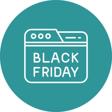 Cuma günü alışveriş vektörü simgesi, düzenlenebilir vuruş, ana simge simgesi doğrusal grafikleri,