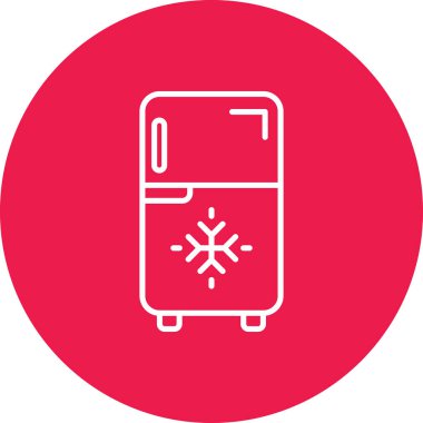 Buzdolabı simgesinin vektör illüstrasyonu