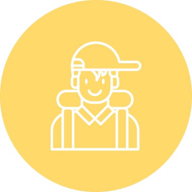 Avatar man simgesi vektör illüstrasyonu