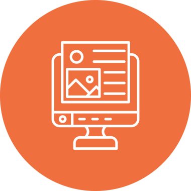 vektör lcd simgesi illüstrasyonu