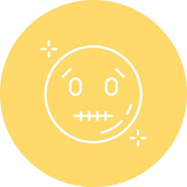 Bir yüz simgesinin vektör illüstrasyonu