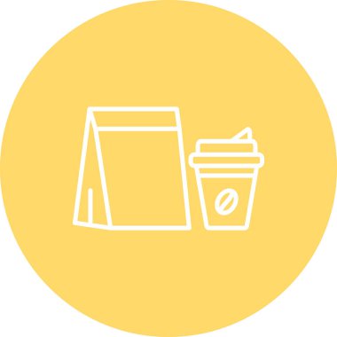 Kahve simgesinin vektör illüstrasyonu