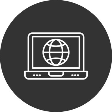 İnternet simgesi, vektör illüstrasyonu