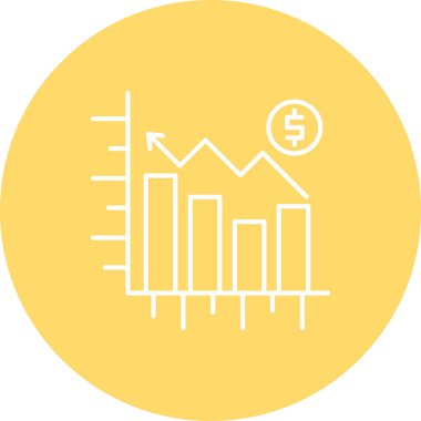 iş ve finans satırı simgesi.