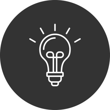 ampul web simge vektör çizim