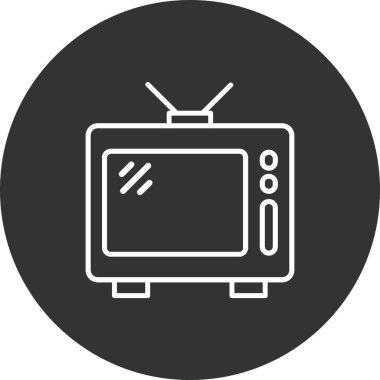 Televizyon. Web simgesi basit illüstrasyon