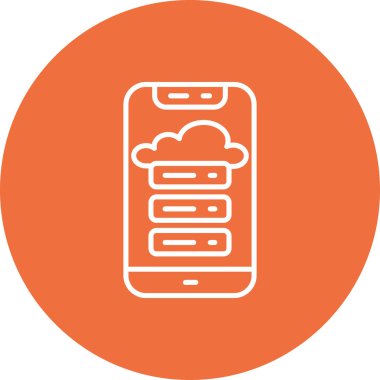 Bulut simgesinin vektör illüstrasyonu