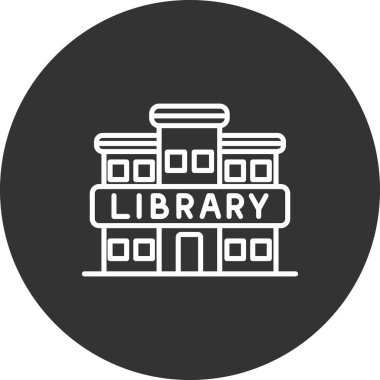 Kütüphane simge vektör çizim