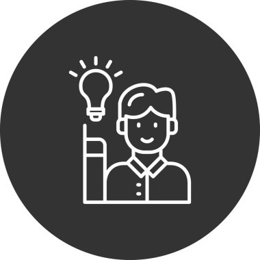 trend biçimi izole edilmiş arkaplanda yaratıcı fikir simgesi