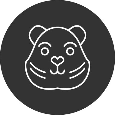 Ayı simgesi vektör illüstrasyonu