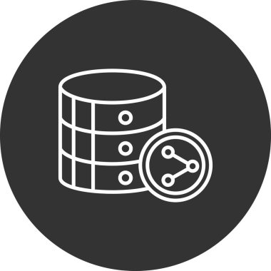 veritabanı sunucu satırı simgesi, veritabanı ve sunucu vektör çizimi, veritabanı sunucu imzası, vektör grafikleri