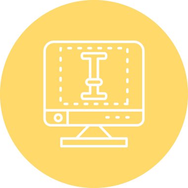 vektör lcd simgesi illüstrasyonu