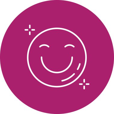 Mutlu yüz ikonu. vektör illüstrasyonu