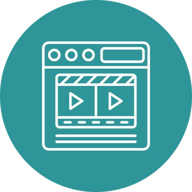 video. Web simgesi basit illüstrasyon