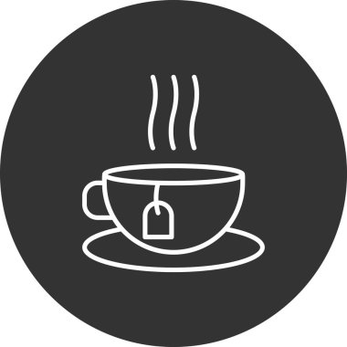 Kahve fincanı. Web simgesi basit illüstrasyon