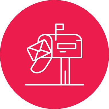 Bir posta simgesinin vektör illüstrasyonu