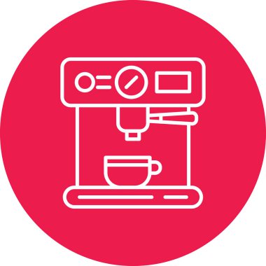 kahve makinesi ikon vektör illüstrasyonu