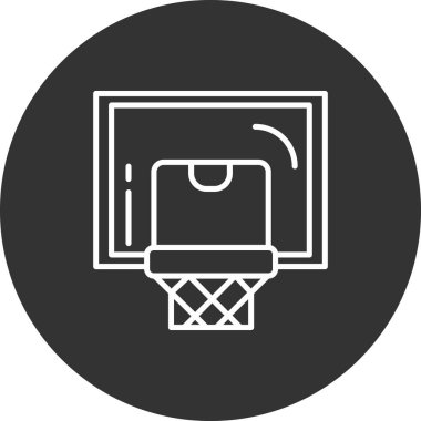 Moda tarzında izole edilmiş basketbol ikonu