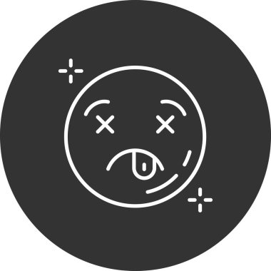 Emoji. Web simgesi vektör illüstrasyonu