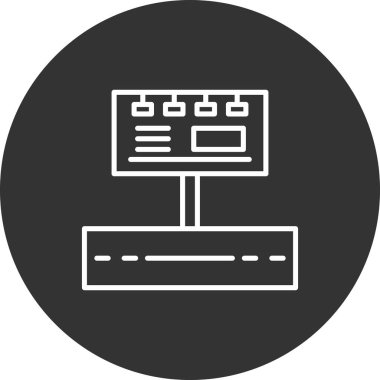 vektör lcd simgesi illüstrasyonu