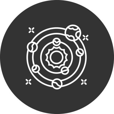 Eşsiz Atom Vektör Satırı Simgesi