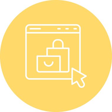 alışveriş simgesi vektör illüstrasyonu