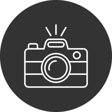 Kamera Simgesi Moda Biçiminde İzole Arkaplan