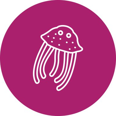 ahtapot hayvan izole simgesi