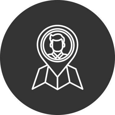 Harita işaretleyici simgesi, vektör illüstrasyonu