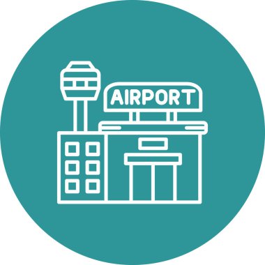 vektör havaalanı terminali simgesi