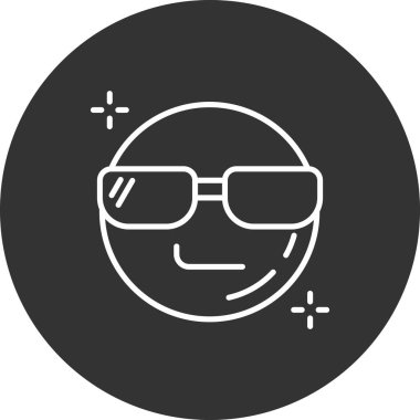 Bir yüz simgesinin vektör illüstrasyonu