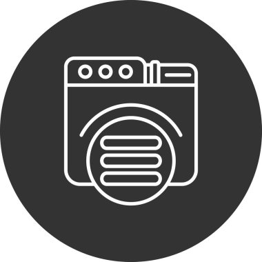 çamaşır makinesi ikon vektör çizimi