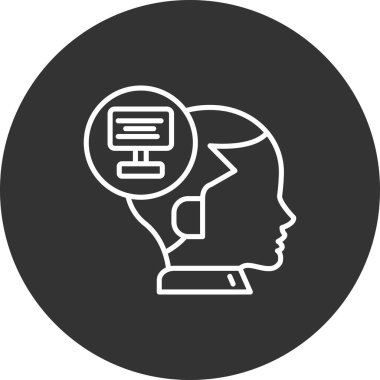 Fikir kabartma vektör ikonu tasarımı