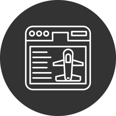 Seyahat ve tatil simgesinin vektör çizimi