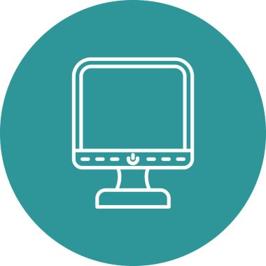 bilgisayar monitörü ekranı, web vektör illüstrasyonunun basit simgesi