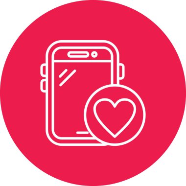 Kalp ikonu vektör illüstrasyonu