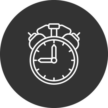 Çalar saat simgesi. Basit resimleme